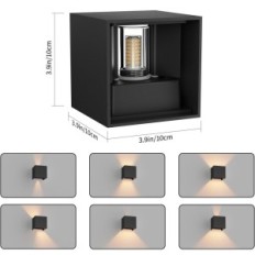 Μεταχειρισμένο πορτοφόλι LED Klighten 4 τεμ. G9 3000k, ρυθμιζόμενη γωνία, μαύρο