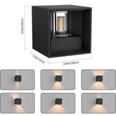 Używany Kinkiet LED Klighten 4 szt. G9 3000K, regulowany kąt, czarny