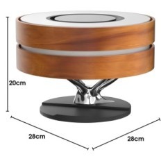 Lampada notturna Masdo Horizon Charger 10W Lampada da clock con funzione Ampula Funzione Caricamento wireless e sveglia