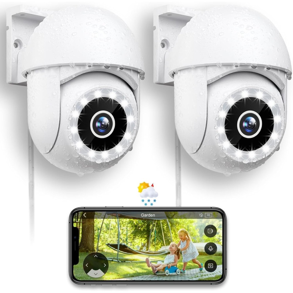 External Smart Men g12, 2.5K / 4MP, 360 °, LED Night, 2 PCs