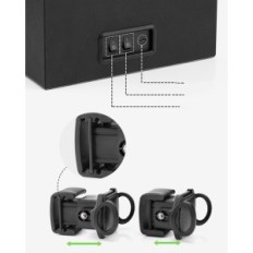 Caixão automático Vlando VJ23038 para 2 relógios, couro, LED