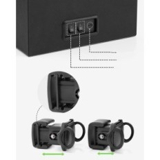 Caixão automático Vlando VJ23038 para 2 relógios, couro, LED