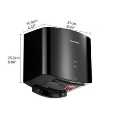 Elektrisk håndtørrer Modunful 1200W Sort Hurtig tørretumbler med automatisk sensor og moderne design