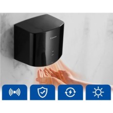 Secador de mano eléctrico MODUNFULTED 1200W Secador de secado rápido negro con sensor automático y diseño moderno
