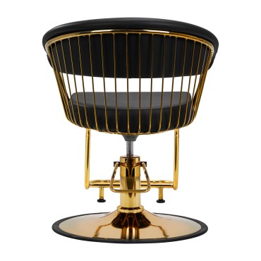 Poltrona parrucchieri Hair System Lile oro nero — vista posteriore