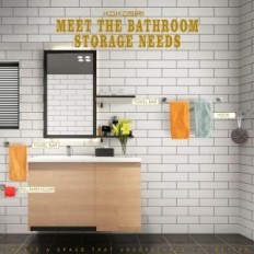 Accessori da bagno in 5 pezzi Kokosiri B12A5