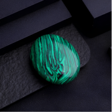 Malachite piedra óvalo 35x10x47 mm piedra natural para decoración o colección
