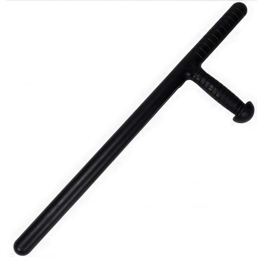 Police Tonfa Rubber 58 cm Defensive Pull for Exercise and Protection