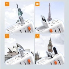 Universal Tessan 100W Gan 5xUSB US EU Au Au de to travel