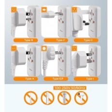 Universal Tessan 100w Gan 5xusb US EU EU AU AU DE matkustaa