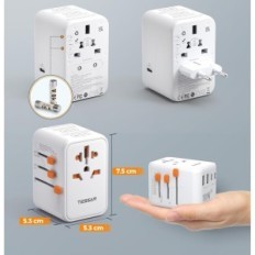 Universal Tessan 100w Gan 5xusb US Eu Au Au de para viajar