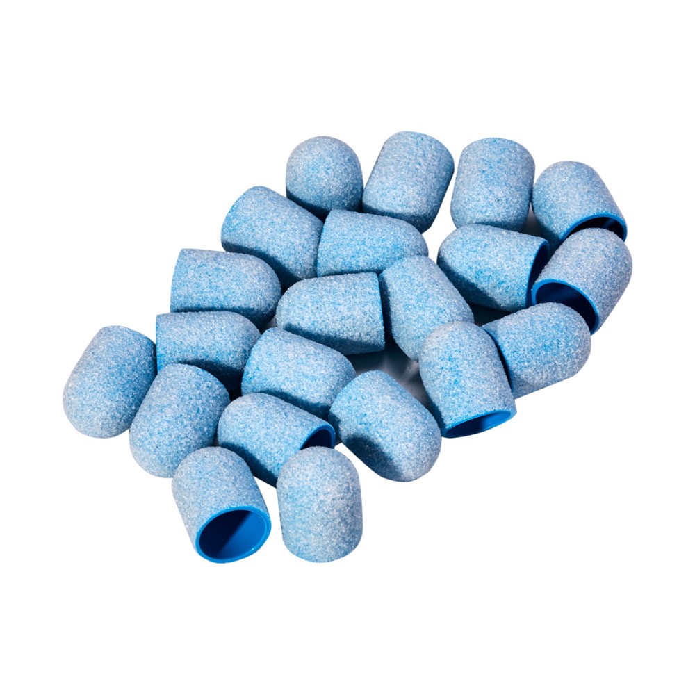 EXO Blue Med csiszolósapka, 13 mm / 80 szemcseméret, kemény sapka, 20 db