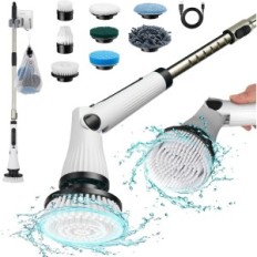 Escova elétrica usada LZ-8052, sem fio, 8 dicas, branco