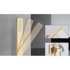 Ένα ευέλικτο set ντους TVTiuo 20cm, αδιάβροχο, χρυσό χρυσό