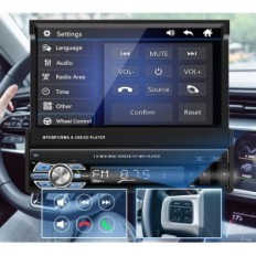 Gebruikte HIKITA 1DIN 7 "Autoradio, BT, USB, FM, AUX, Mirror Link