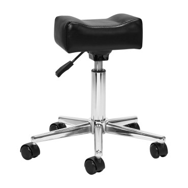 Bell Sillon mobilni pedikerski naslon za noge črne barve — sprednji pogled