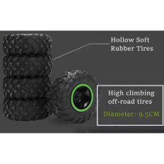 Car controlled by all wheel drive and LED lights