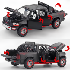 Automalli Dodge Ram TRX Metal 1:32 Realistinen miniatyyri avautuvilla ovilla ja vetoketjulla