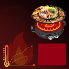 USZKODZONY Grill elektryczny Food Party FPJ202, 110V, 1800W