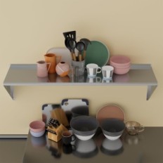 UŻYWANY Półka ścienna DUNLICE DLS8030-HK ze stali nierdzewnej 120 x 30 cm