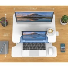 Table endommagée Ergomaker réglable DC02 55cm avec hauteur réglable, blanc