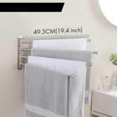 KES håndklædehænger, 4-arm, 19,5 ", rustfrit stål, matte