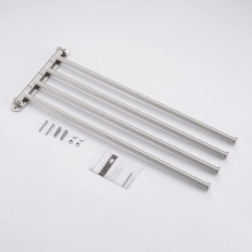 KES-handdoekhanger, 4-arm, 19.5 ", roestvrij staal, matte