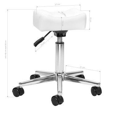 Repose-pieds mobile pour pédicure Bell Sillon blanc — vue de face