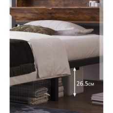 Näitusmetalli üheinimesevoodiga Hyub BF-925K 90x200 cm peatoega ja raami stabiilne magamistoaga disain