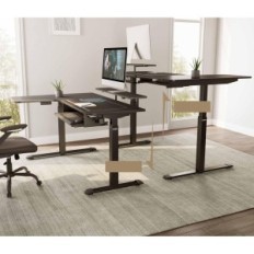 Scrivania ad angolo regolabile EUREKA ERGONOMIC ERK-L60L-B-Pro-EU 155x110 cm