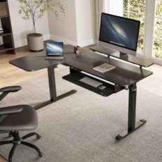 Reguleeritav nurgalaud Eureka ergonoomiline ERK-L60L-B-PRO-EL 155x110 cm