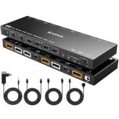 Schakelaar KVM DUAL DP (KC-KVM202DPU) Computerschakelaar met dubbele weergave