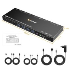 Interruptor KVM Dual DP (KC-KVM202DPU) Interruptor de computador com display duplo