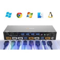 Interruptor KVM Dual DP (KC-KVM202DPU) Interruptor de computador com display duplo