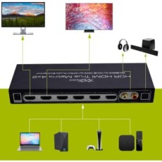 Switcher XOLORSPACE 43420A 8K HDR HDMI MATRIX 4x2 Prepínač obrazu pre 4 zdroje a 2 obrazovky s podporou HDR