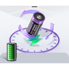 Lítium elemek C 6000mWh 1.5V Mspalocell USB- C, több mint 1500 ciklus, 6 db.