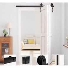 Set zum Falten von Schiebetüren, doppelt Winsonoon 3,3ft 100 cm