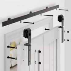 Komplekt kokkuklapitavad libisevad uksed, topelt Winsoonoon 3.3ft 100 cm