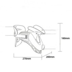 Collare ortopedico regolabile 150mm per la riabilitazione della colonna vertebrale cervicale