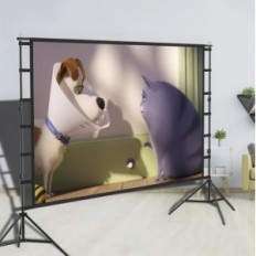 Projection screen 120 inches 16: 9 with home cinema handle, height 2.6 m
