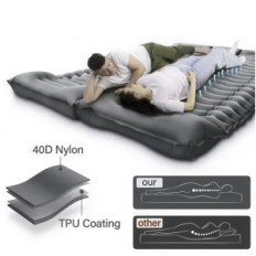 205x130x10 cm TurboCoLat med indbygget luftpumpe