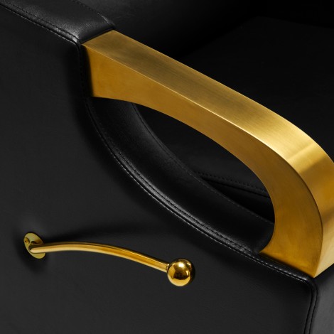 Kapperswasunit C019G zwart — detail armleuning