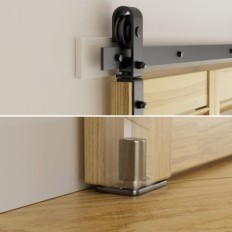 Wolfbird 1m 70-80 cm sliding door system set Folding wheels