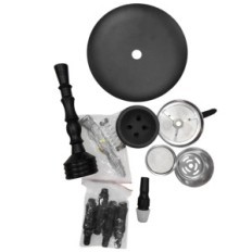 Acessórios de kit usados para tubo de água, tigela de barro para tubo, preto