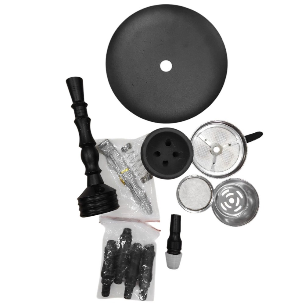 Accesorios de kit usados para tubería de agua, cuenco de arcilla para tubería, negro