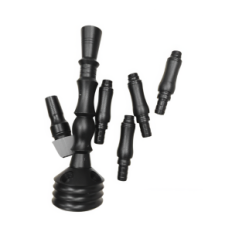 Used kit accessories for water pipe, clay bowl for pipe, black