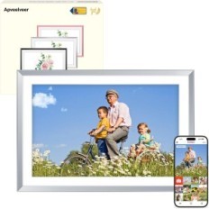 WiFi apveelveer AVE-107 10.1 Digitālais rāmis 10.1 "32GB IPS, Frameo, Silver