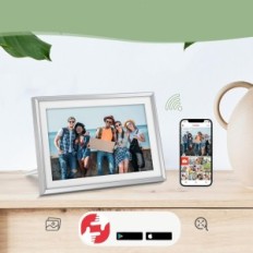 WiFi Apveelveer Ave-107 10.1 Digitaalinen kehys 10.1 "32 Gt IPS, Framo, hopea