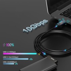 USB-C káblové vlákno optické geohn.g 15m 90 ° 10SK / S VR AR QUEST 2