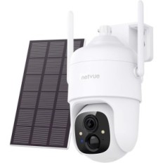 Netvue 2K externe camera, draadloze, aangedreven zonne-energie